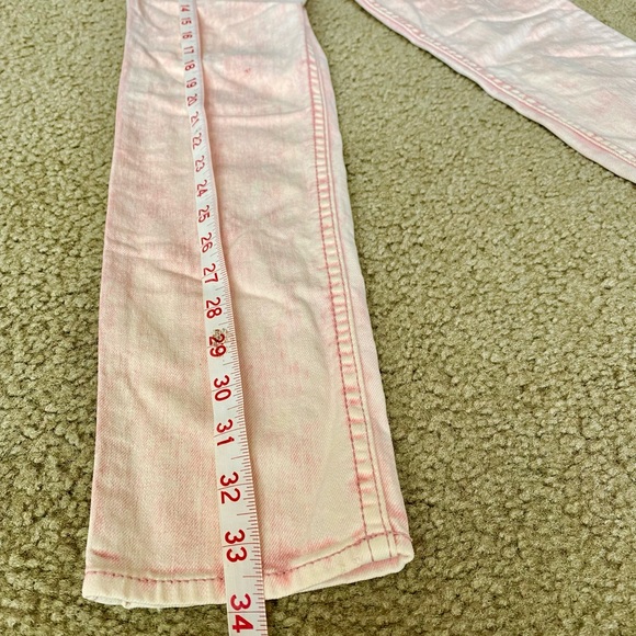 GIRLS ABERCROMBIE PINK DISTRESSED JEAN-SIZE 12 SLIM - Picture 3 of 8